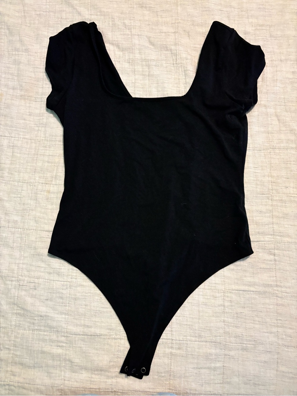 Women’s Black Short Sleeve One-Piece Bodysuit